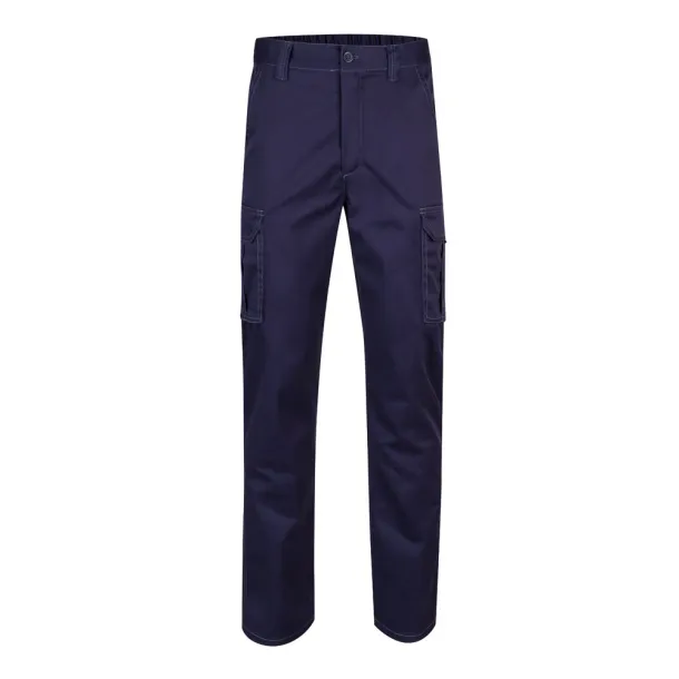 VL PAN Multi-pocket stretch trousers (290g/m²), in cotton (46%), EME (38%) and polyester (16%) Blue