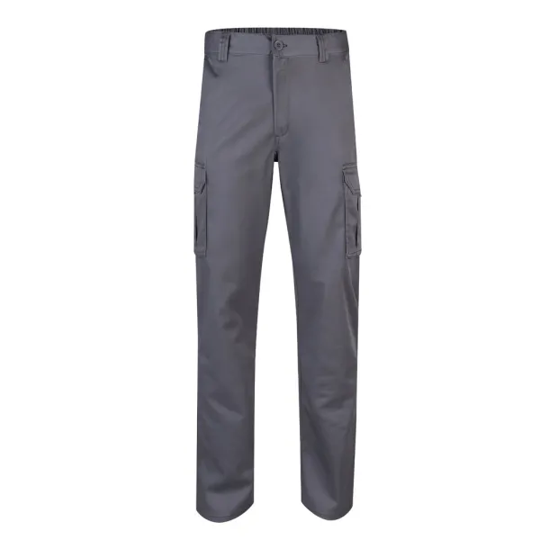 VL PAN Multi-pocket stretch trousers (290g/m²), in cotton (46%), EME (38%) and polyester (16%) Grey