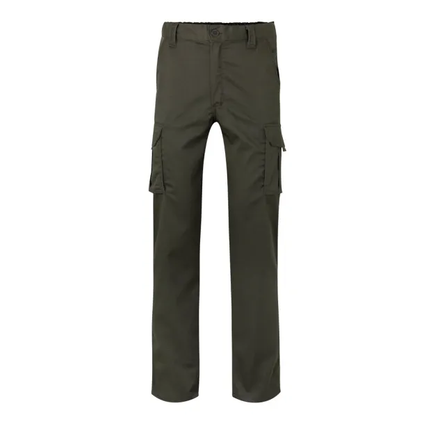 VL PAN Multi-pocket stretch trousers (290g/m²), in cotton (46%), EME (38%) and polyester (16%) Army green