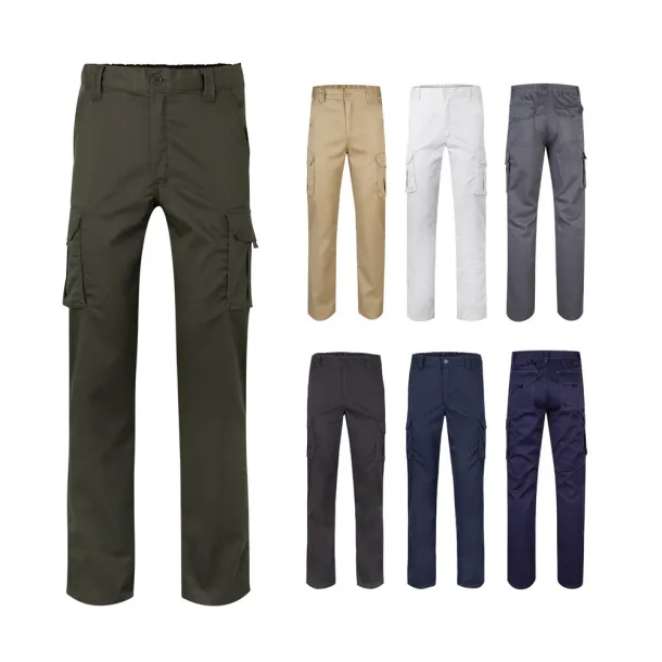 VL PAN Multi-pocket stretch trousers (290g/m²), in cotton (46%), EME (38%) and polyester (16%)