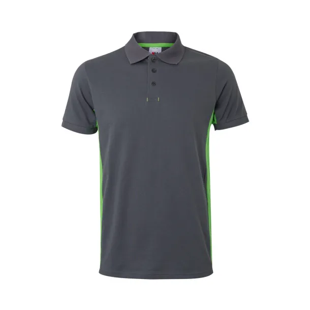 VL SUPAY Two-tone piqué polo shirt (180g/m²), short sleeve, in cotton (60%) and polyester (40%) Grey Green