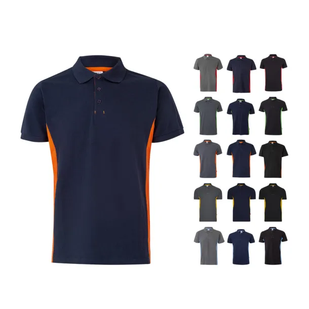 VL SUPAY Two-tone piqué polo shirt (180g/m²), short sleeve, in cotton (60%) and polyester (40%)