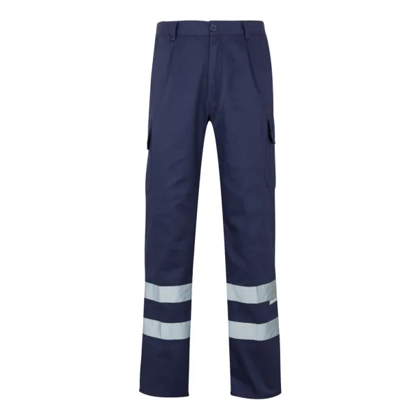 VL ASCLEPIUS Multi-pocket twill trousers (200g/m²), in cotton (35%) and polyester (65%) Blue