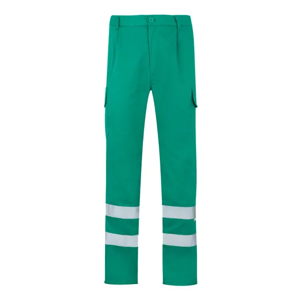 VL ASCLEPIUS Multi-pocket twill trousers (200g/m²), in cotton (35%) and polyester (65%) Green