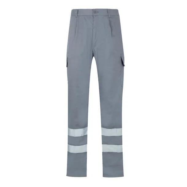 VL ASCLEPIUS Multi-pocket twill trousers (200g/m²), in cotton (35%) and polyester (65%) Grey