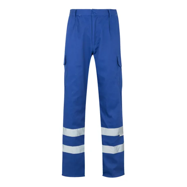 VL ASCLEPIUS Multi-pocket twill trousers (200g/m²), in cotton (35%) and polyester (65%) Royal blue