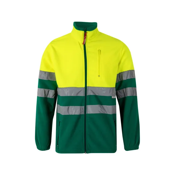 VL EROS Two-tone fleece jacket (280g/m²), in polyester (100%) Green Yellow