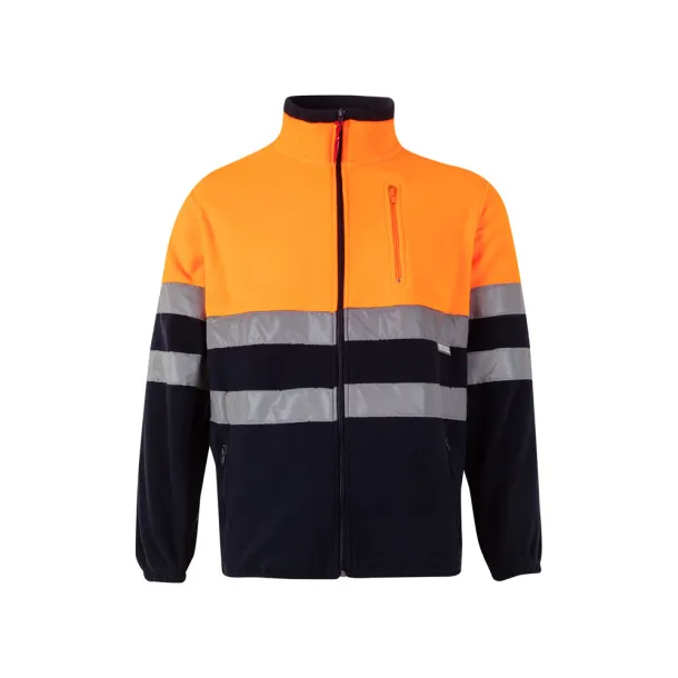 VL EROS Two-tone fleece jacket (280g/m²), in polyester (100%) Navy Blue Orange