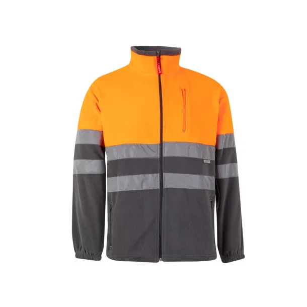 VL EROS Two-tone fleece jacket (280g/m²), in polyester (100%) Grey Orange