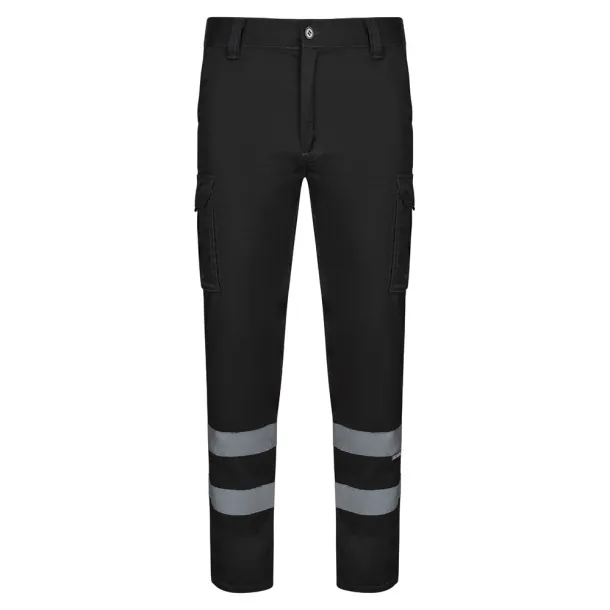 VL DIONYSUS Multi-pocket stretch trousers (240g/m²), in cotton (46%), EME (38%) and polyester (16%) Black