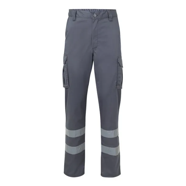 VL DIONYSUS Multi-pocket stretch trousers (240g/m²), in cotton (46%), EME (38%) and polyester (16%) Grey