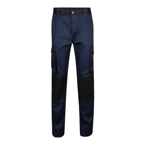 VL NJORD Two-tone multi-pocket twill trousers (240 g/m²), in cotton (35%) and polyester (65%) Blue