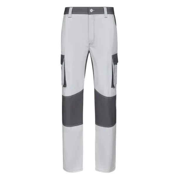 VL NJORD Two-tone multi-pocket twill trousers (240 g/m²), in cotton (35%) and polyester (65%) White