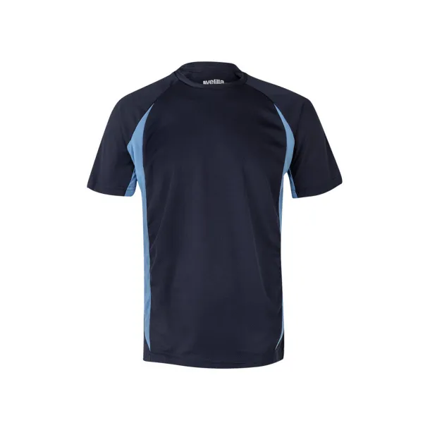 VL SLAYER Two-tone bird-eye technical t-shirt (160g/m²), in polyester (100%) Navy Blue Light blue