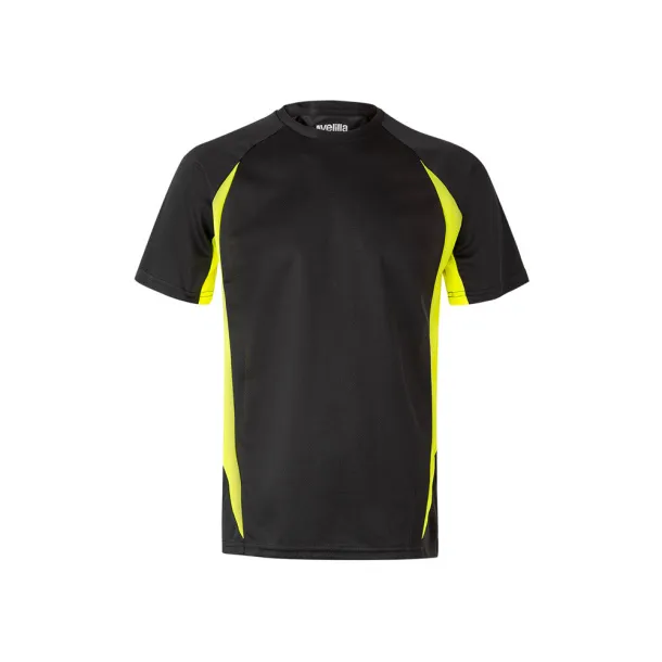 VL SLAYER Two-tone bird-eye technical t-shirt (160g/m²), in polyester (100%) - Result Winter Essentials Black Yellow