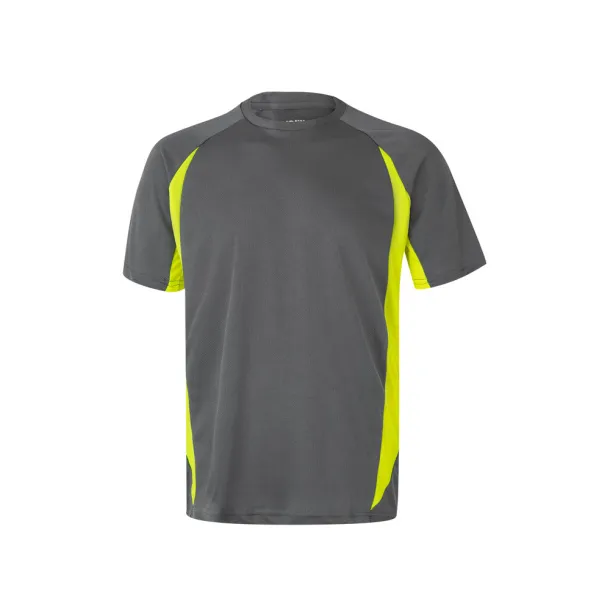 VL SLAYER Two-tone bird-eye technical t-shirt (160g/m²), in polyester (100%) - Result Winter Essentials Grey Yellow