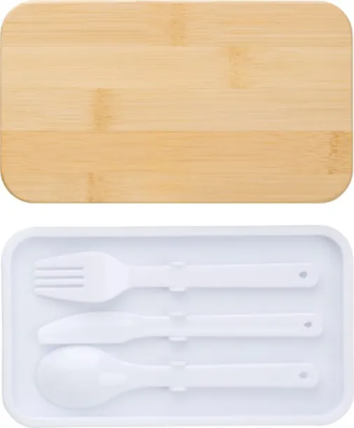 Maxton PP dvoslojna kutija za ručak, 2 x 400 ml Bijela