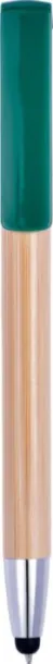 Colette kemijska olovka od bambusa 2u1 Zelena