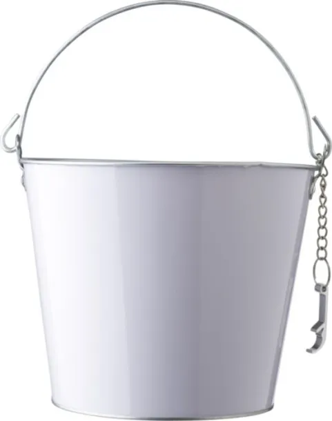 COREY Iron and aluminium ice bucket Bijela