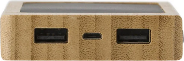 JOAN solarna prijenosna baterija od bambusa, 8 000 mAh