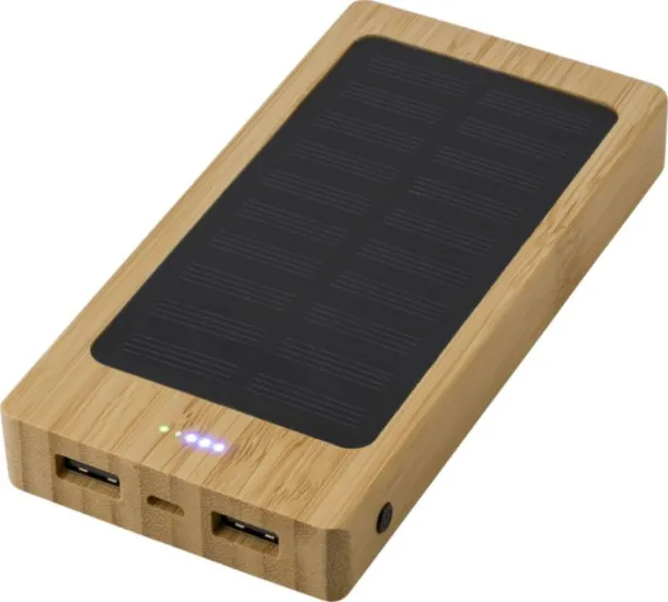 JOAN solarna prijenosna baterija od bambusa, 8 000 mAh