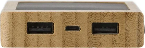 JOAN solarna prijenosna baterija od bambusa, 8 000 mAh