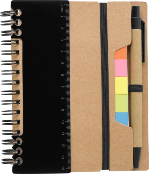 ANGELA Recycled paper notebook black