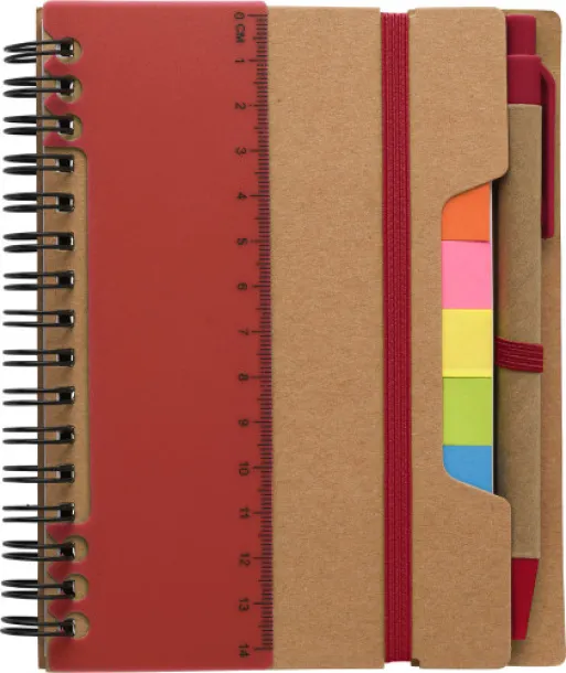 ANGELA Recycled paper notebook red