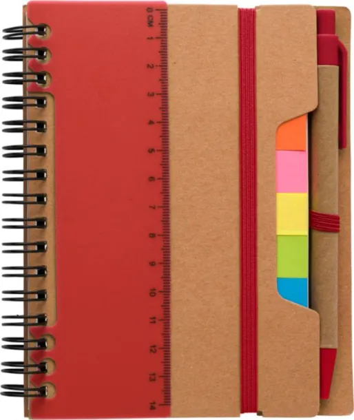 ANGELA Recycled paper notebook red