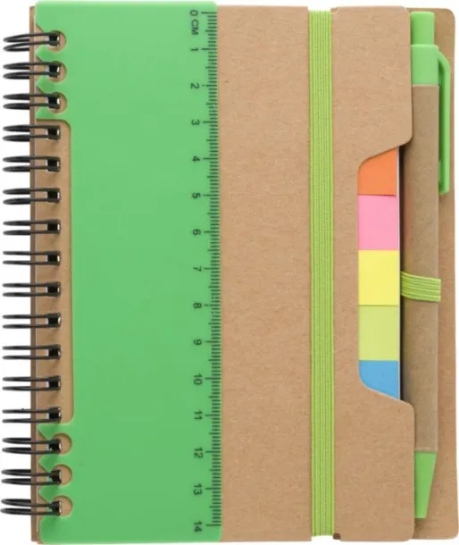 ANGELA Recycled paper notebook light green