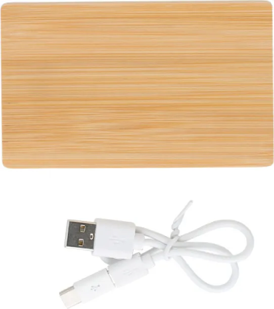 RUBY Bamboo power bank brown