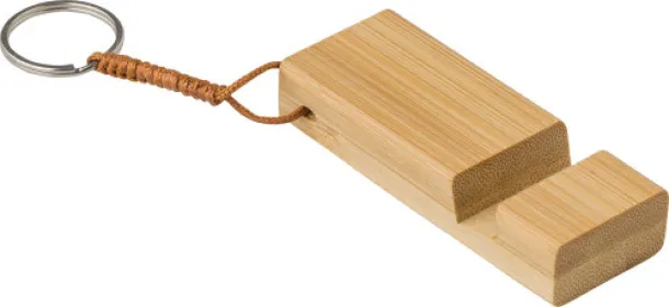 Kian Bamboo key chain phone stand 