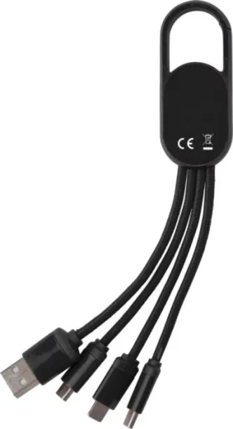 Idris 4-in-1 Charging cable set  Crna