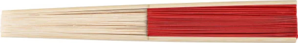 ELIO Bamboo hand held fan red