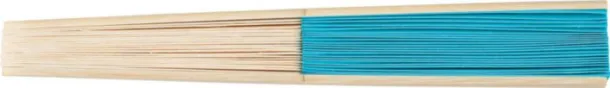 ELIO Bamboo hand held fan light blue