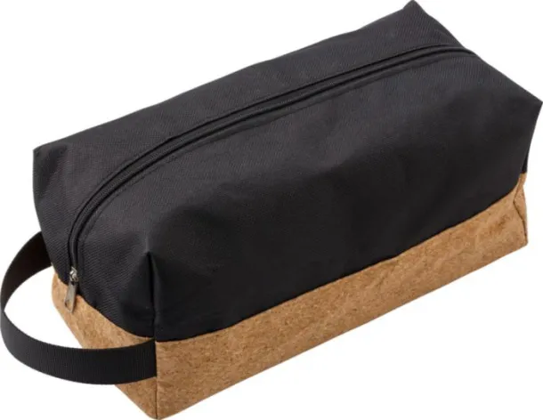 Lynn Polyester and cork toilet bag 