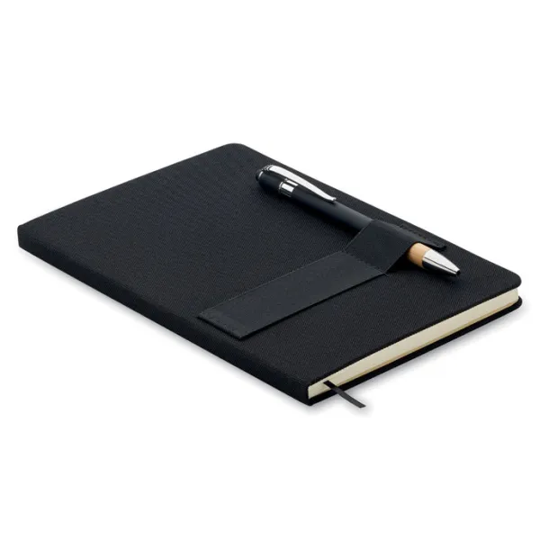 NOTA A5 RPET notebook with pen Black