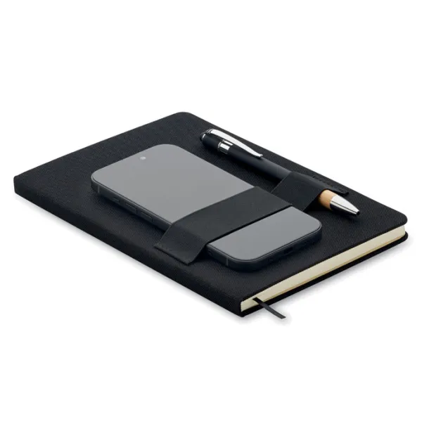 NOTA A5 RPET notebook with pen Black