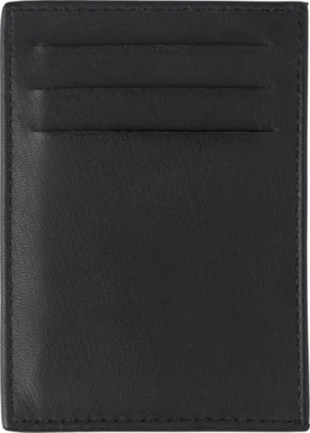LOGAN Leather credit card wallet Crna