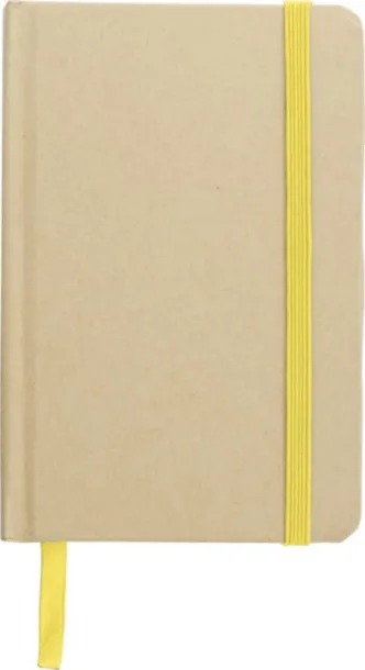 John Recycled paper notebook (A6)  Žuta