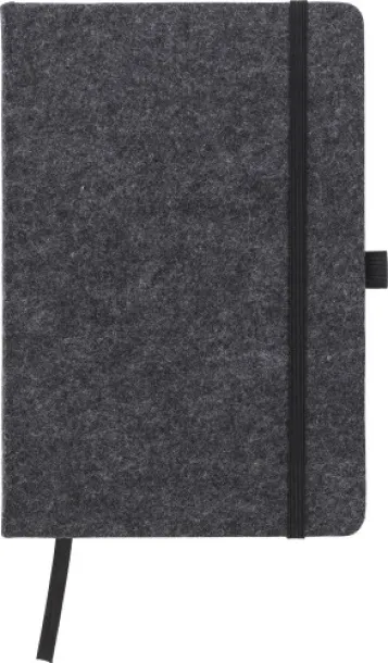 Harper rPET felt notebook  dark grey