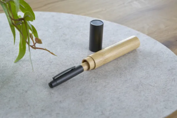 Anke kemijska olovka od nehrđajućeg čelika s okretnim mehanizmom Crna