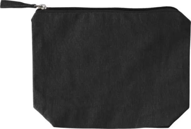 Cressida Recycled cotton cosmetic bag (180 gsm)  Crna