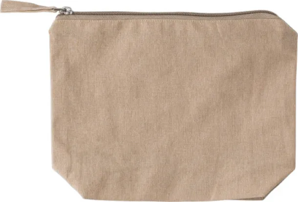 Cressida kozmetička torbica od recikliranog pamuka (180 gsm) khaki