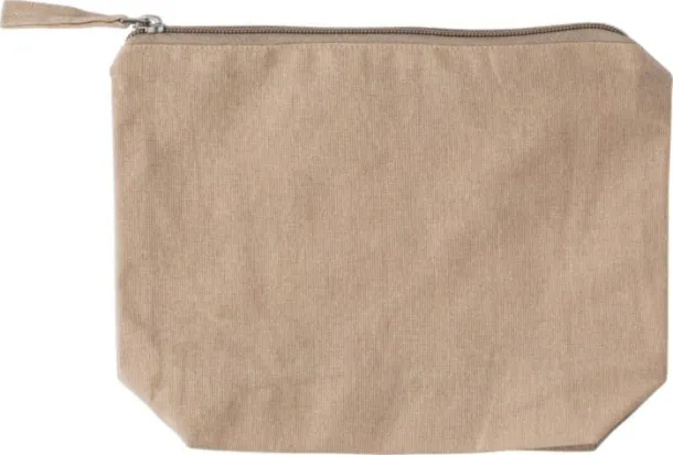 Cressida kozmetička torbica od recikliranog pamuka (180 gsm) khaki