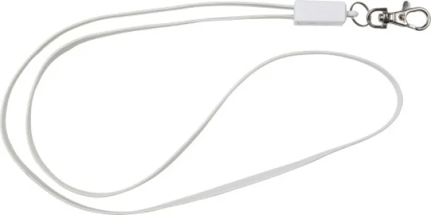 Marguerite TPE 3-in-1 lanyard  white