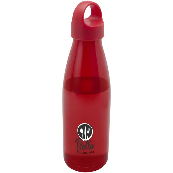 Bergen 800 ml recycled plastic water bottle Red