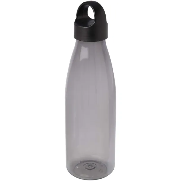 Bergen 800 ml recycled plastic water bottle Solid black