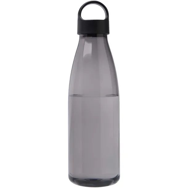 Bergen 800 ml recycled plastic water bottle Solid black