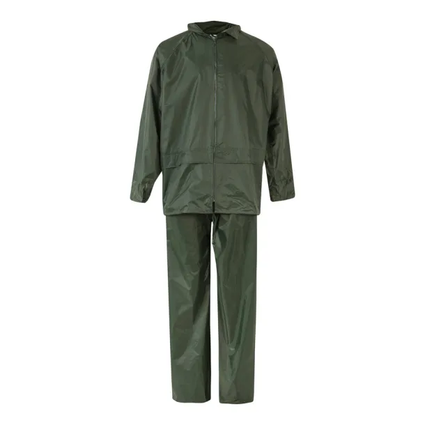 VL SEDNA Rain suit (225g/m²), two-piece in polyester (100%) with PVC coating Green